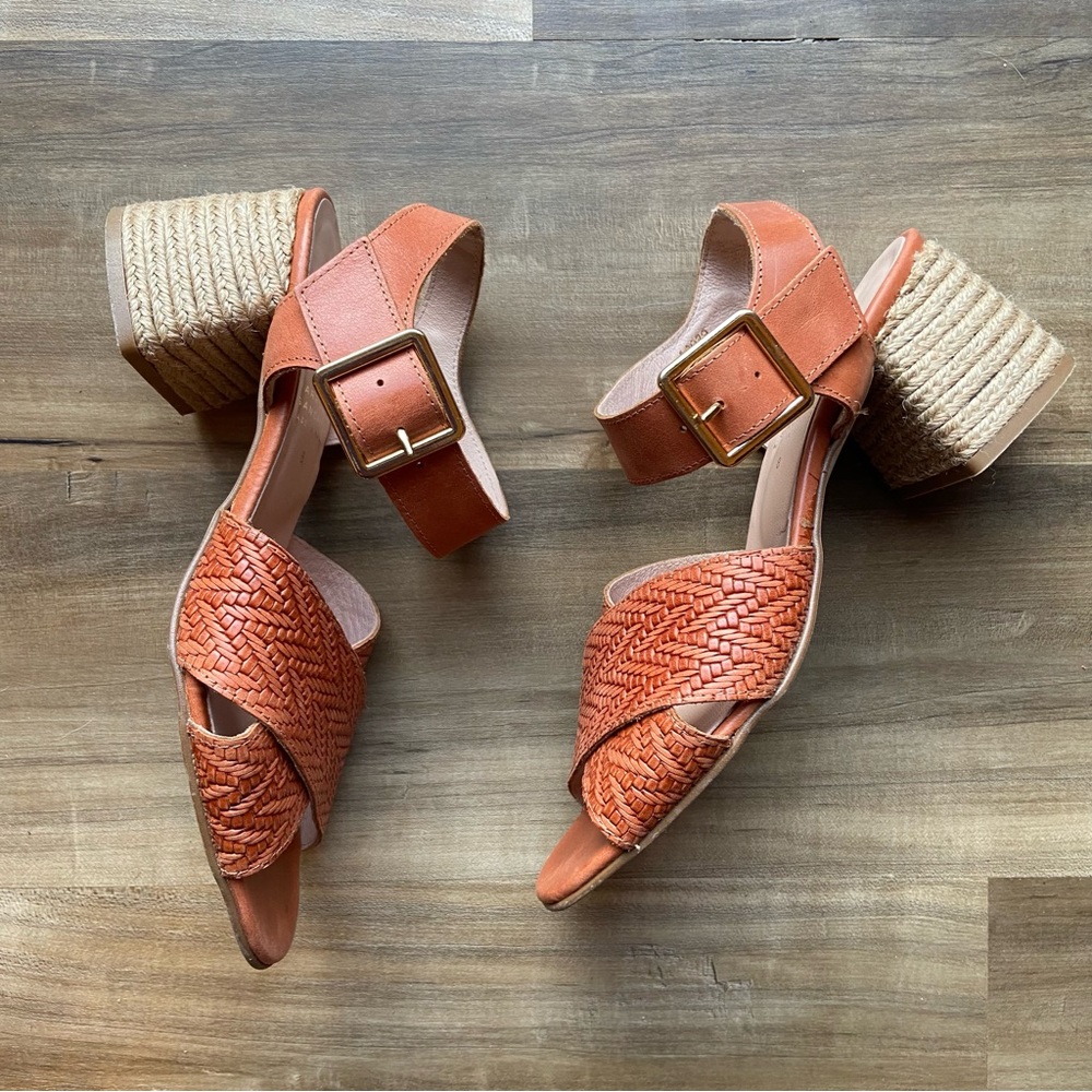 Marroqui Sanchez made in Spain woven leather upper esapadrille sandal - Picture 3 of 5